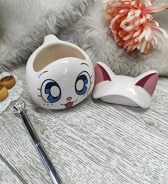 Mug Gatito Sailor Moon Con Tapa